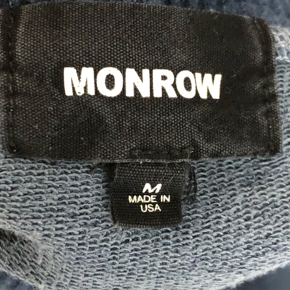 Monrow Blue Ruffled shoulder Sweatshirt - Picture 5 of 10